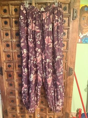 torrid Purple Floral Harem Track Pants